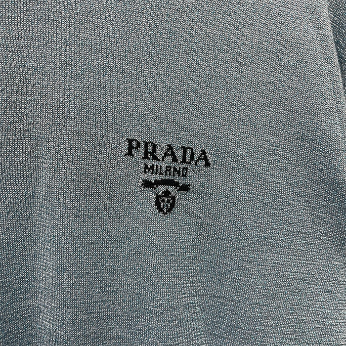 PRADA 2024SS Claasic Long Sleeved Polo Shirt UMB284 S221 1Z4Q Size 46