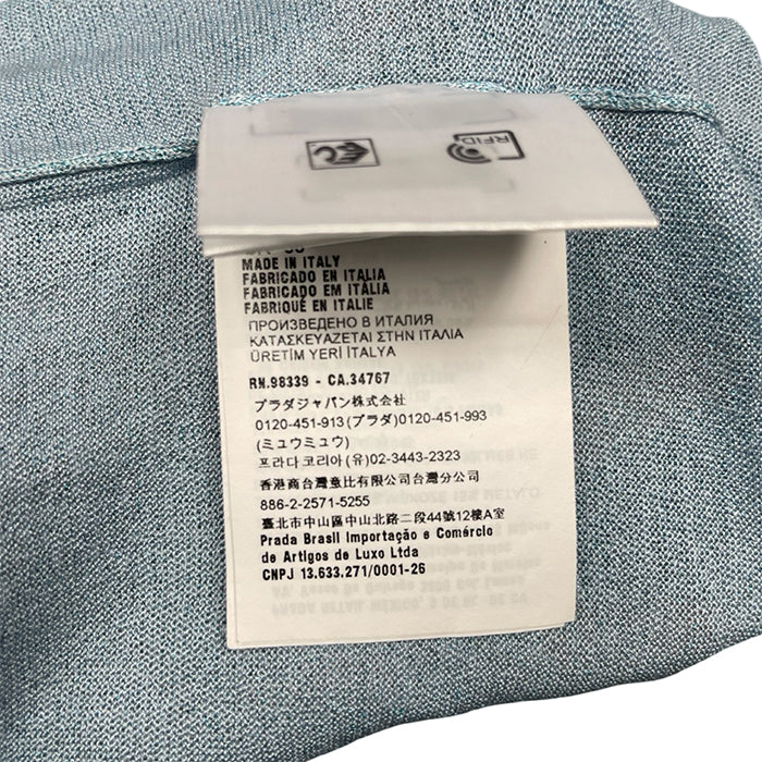 PRADA 2024SS Claasic Long Sleeved Polo Shirt UMB284 S221 1Z4Q Size 46