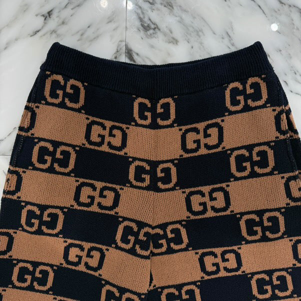 GUCCI 2022SS GG Supreme Intarsia Knit Shorts 752098 XKDFK Size XS