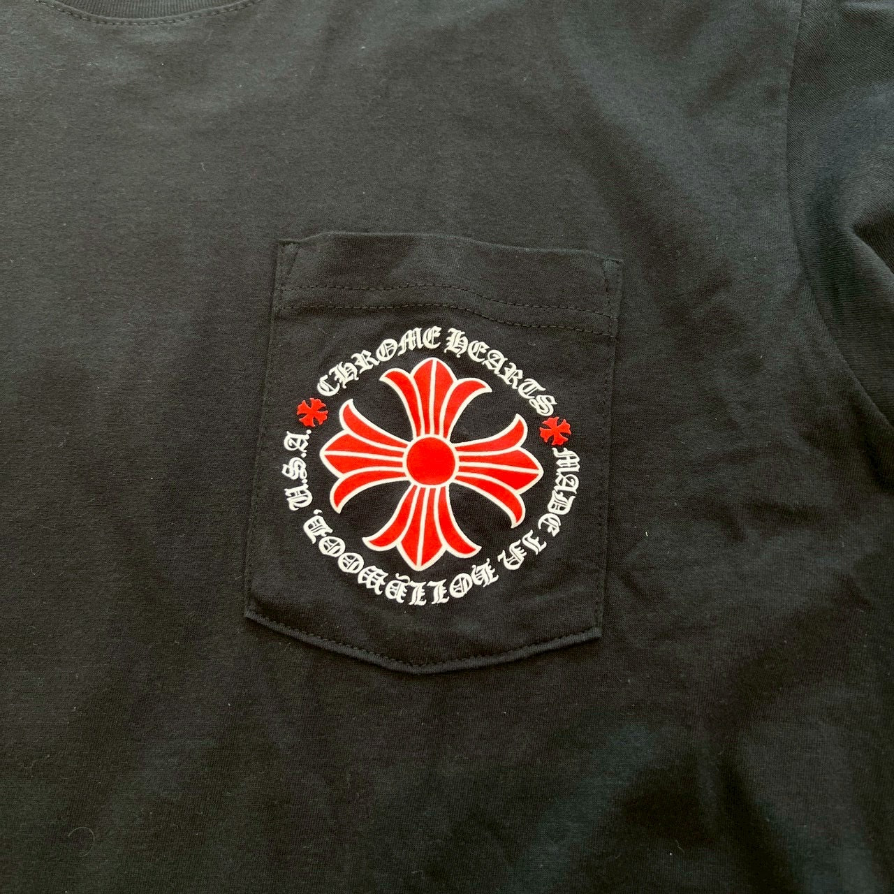 CHROME HEARTS Made In Hollywood Red CH Plus Long Sleeve Tee Size L クロムハーツ メイドインハリウッド CHプラス ロングスリーブTシャツ サイズL