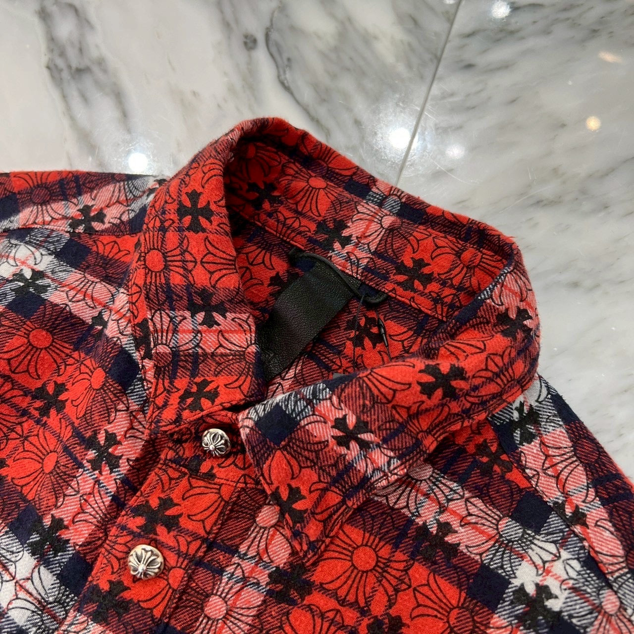 CHROME HEARTS Loose Ends Check Shirt Size XL クロムハーツ ルーズエンド チェックシャツ サイズXL