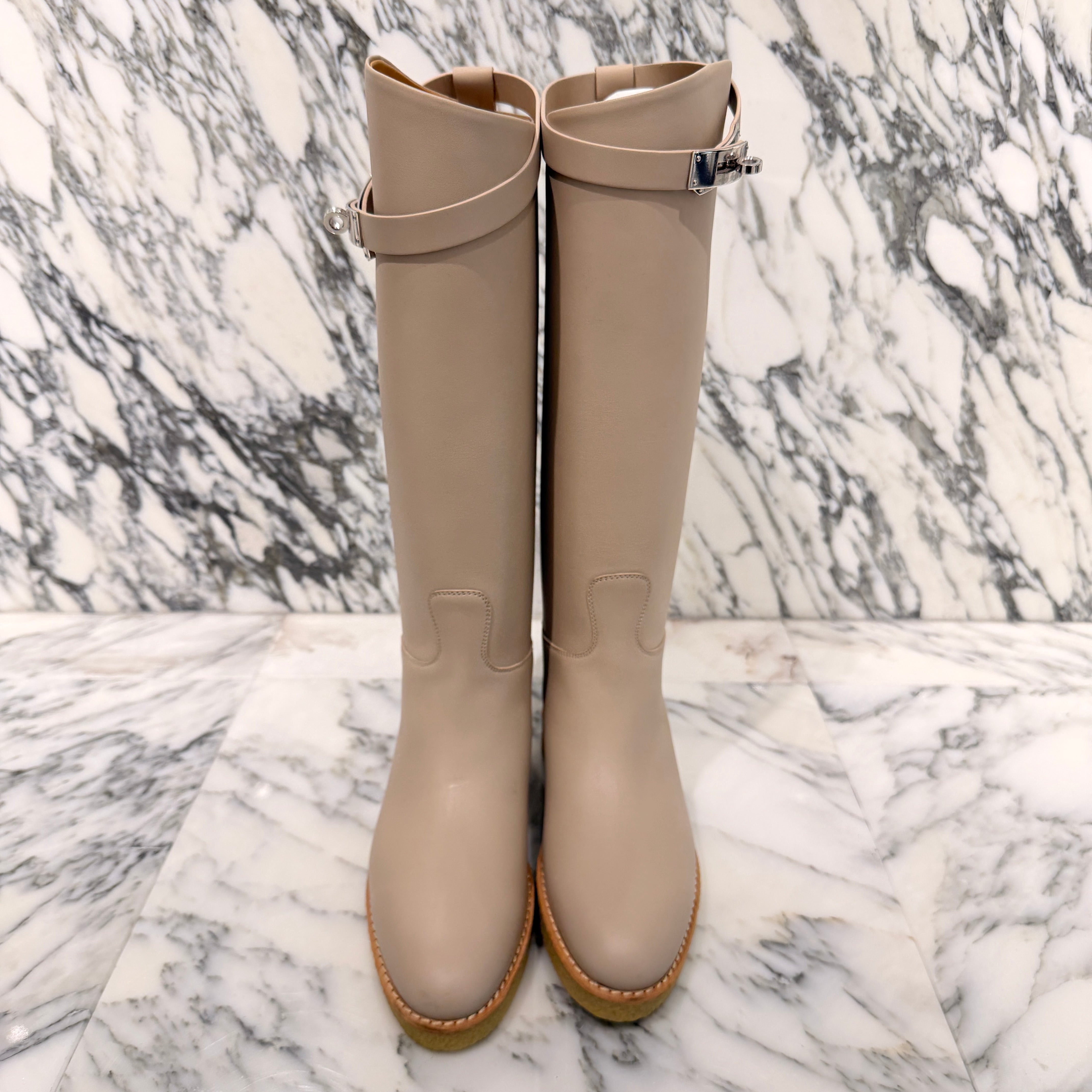 HERMES Kelly Belt Faustin Long Boots Size 35 エルメス ケリーベルトフォースティンロングブーツ サイズ35