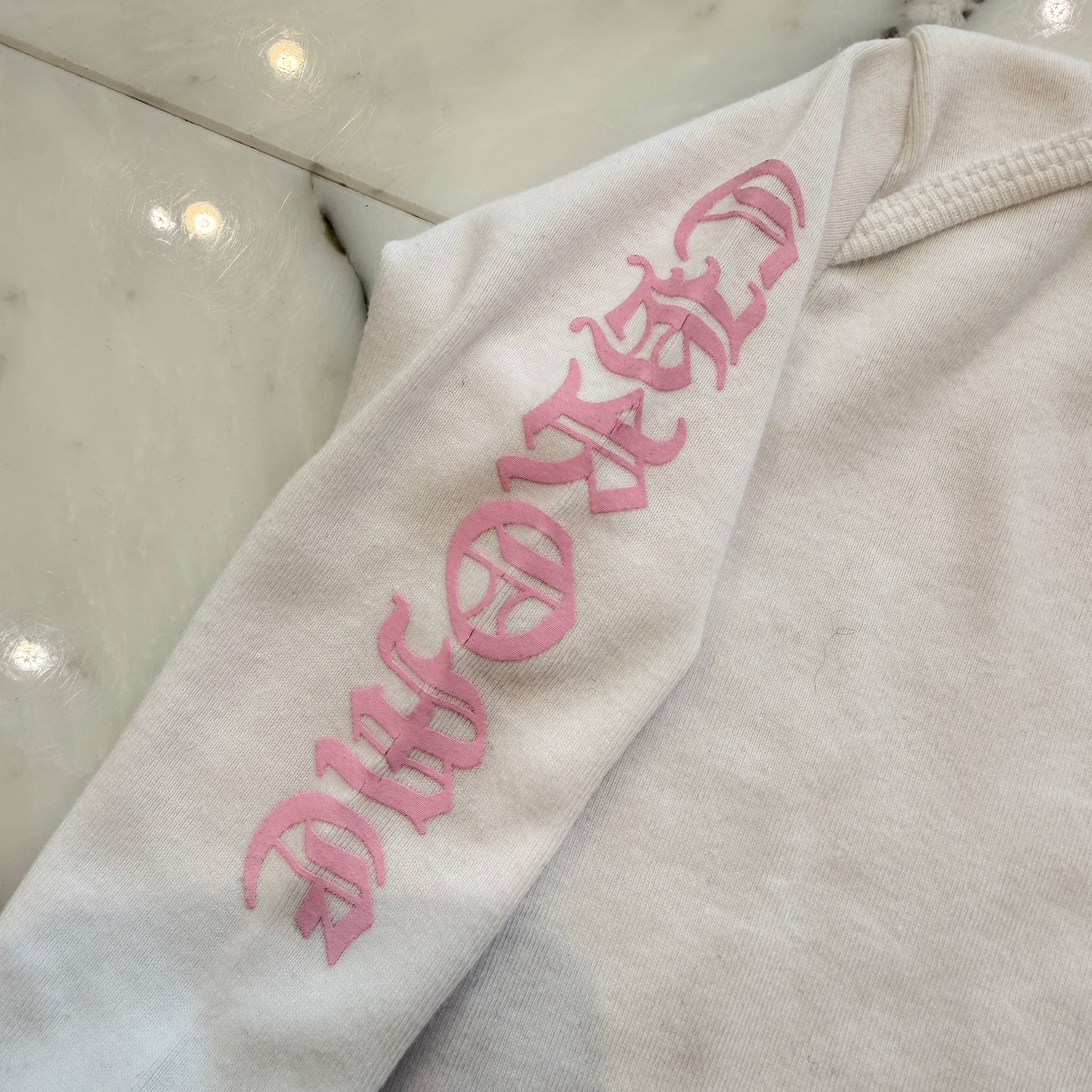 CHROME HEARTS Pink Back Scroll Label Logo Long Sleeve Size 12months クロムハーツ ピンクバックスクロールラベルロゴ 長袖ロンパース サイズ12months