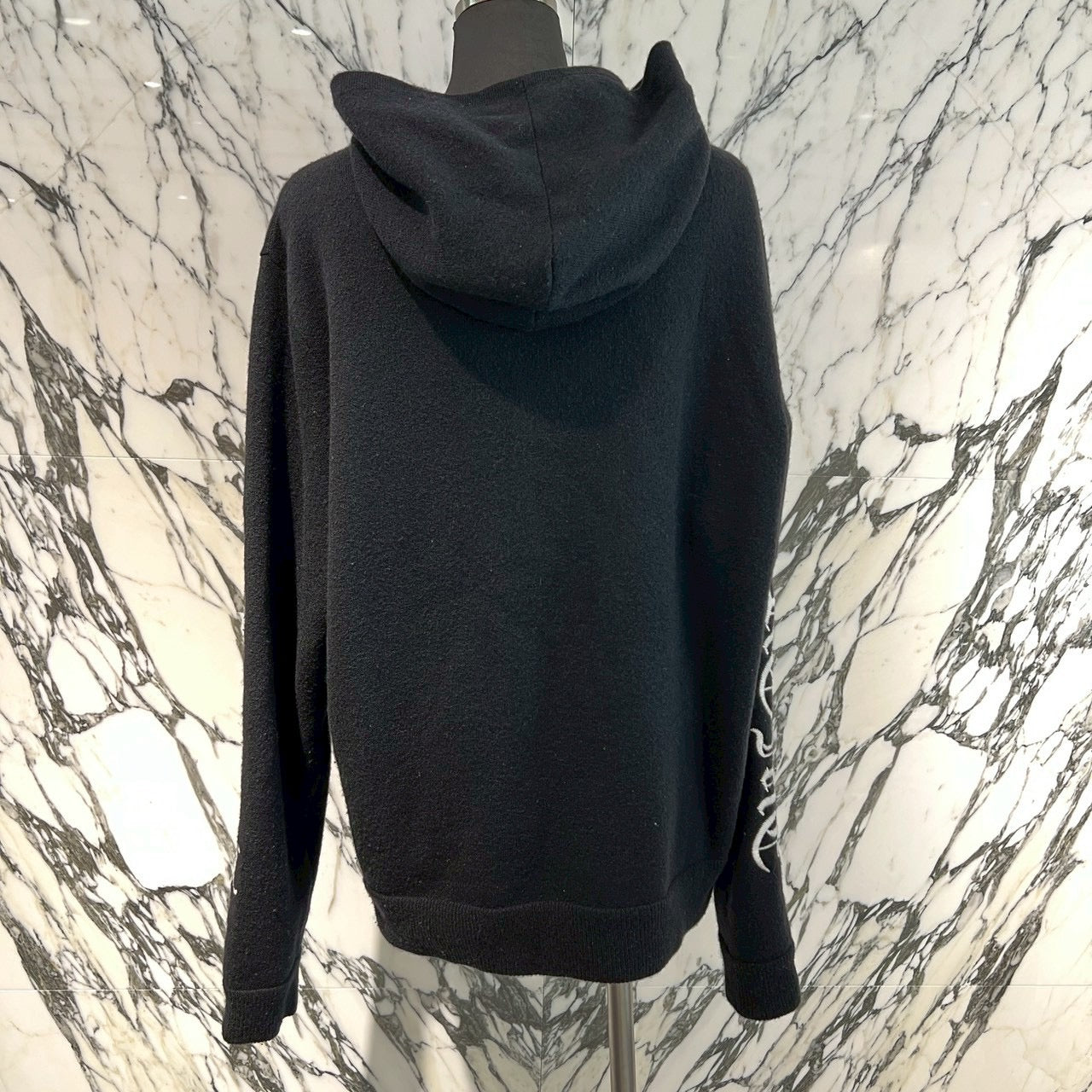 CHROME HEARTS Y NOT Arm Logo Cashmere Knit Zip Up Hoodie Size M クロムハーツ ワイノット アームロゴ カシミヤジップアップフーディ サイズM