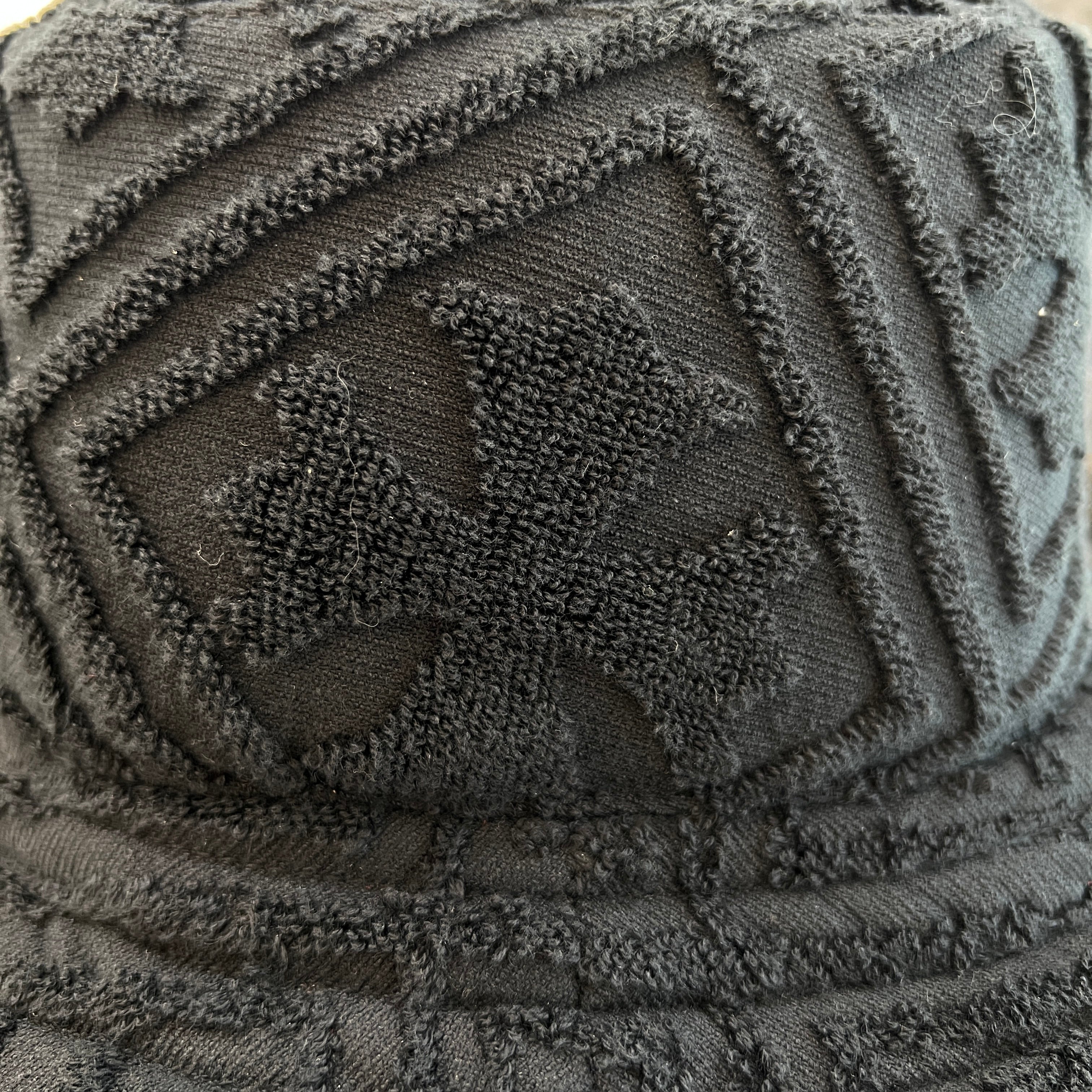 CHROME HEARTS 1 Cross Leather Patch Cotton Bucket Hat Size S（56cm