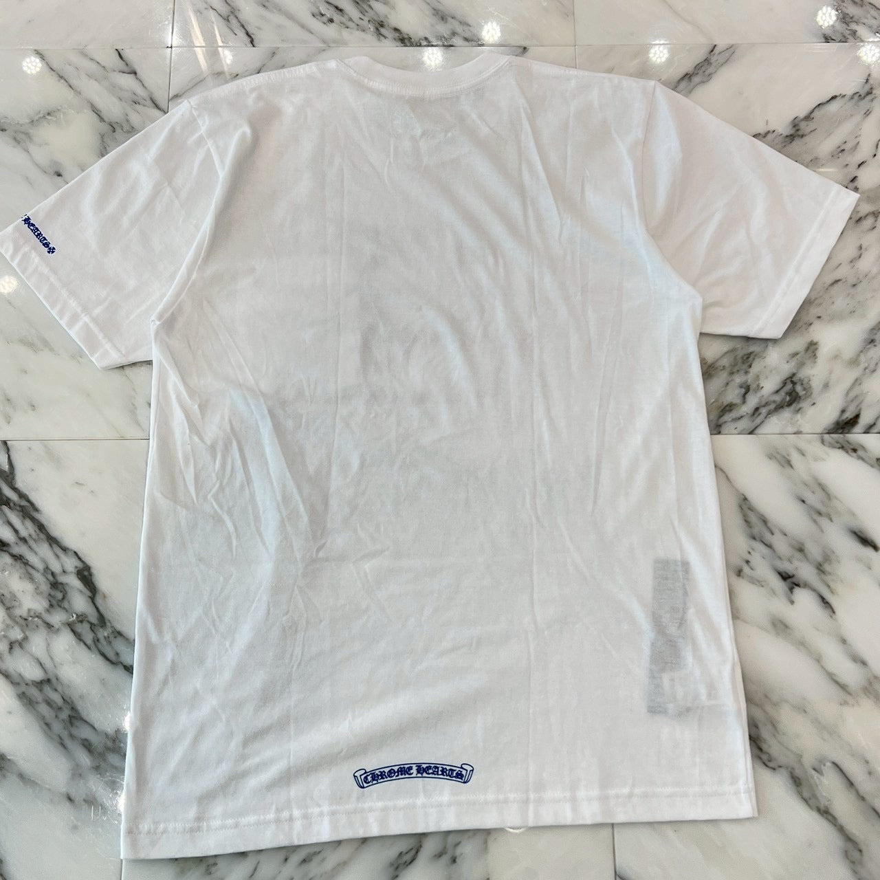 CHROME HEARTS 2025SS Old English Neck Logo Neon Blue Tee Size L クロムハーツ オールドイングリッシュ ネックロゴ ネオンブルー Tシャツ サイズL