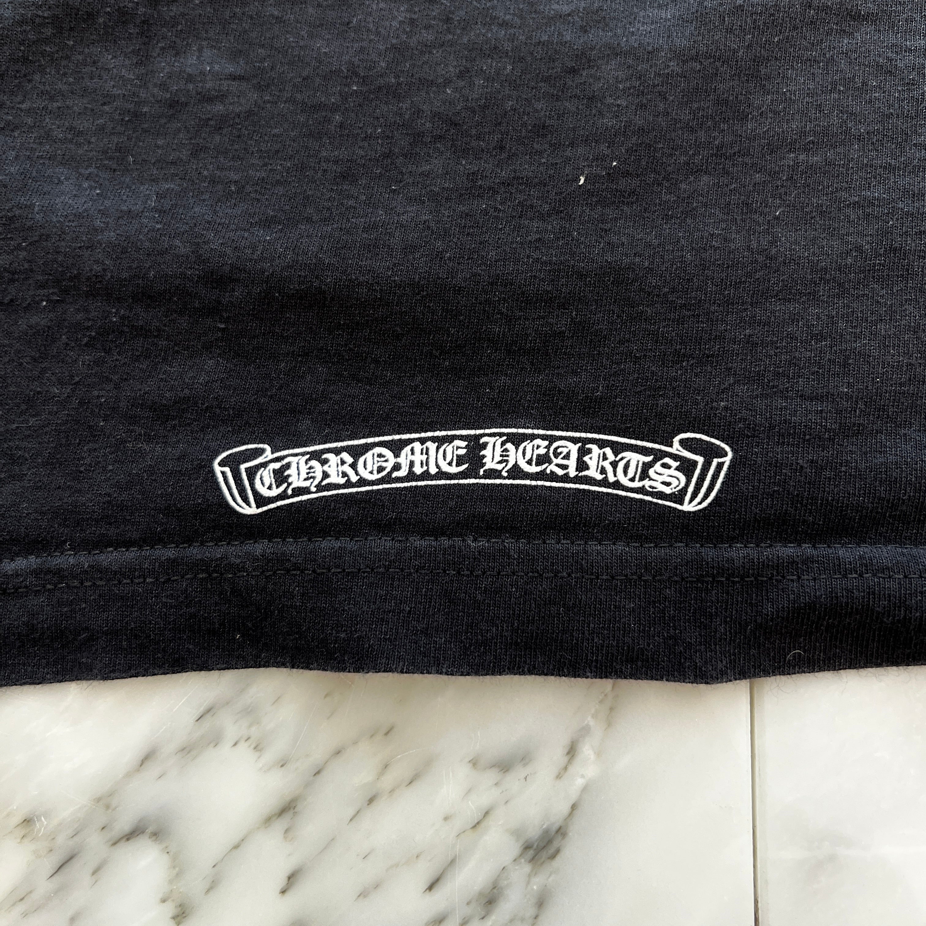 CHROME HEARTS Vertical Logo RS3 Cross Long Sleeve Tee Size L クロムハーツ ヴァーティカルロゴ RS3 クロス ロングスリーブTシャツ サイズL