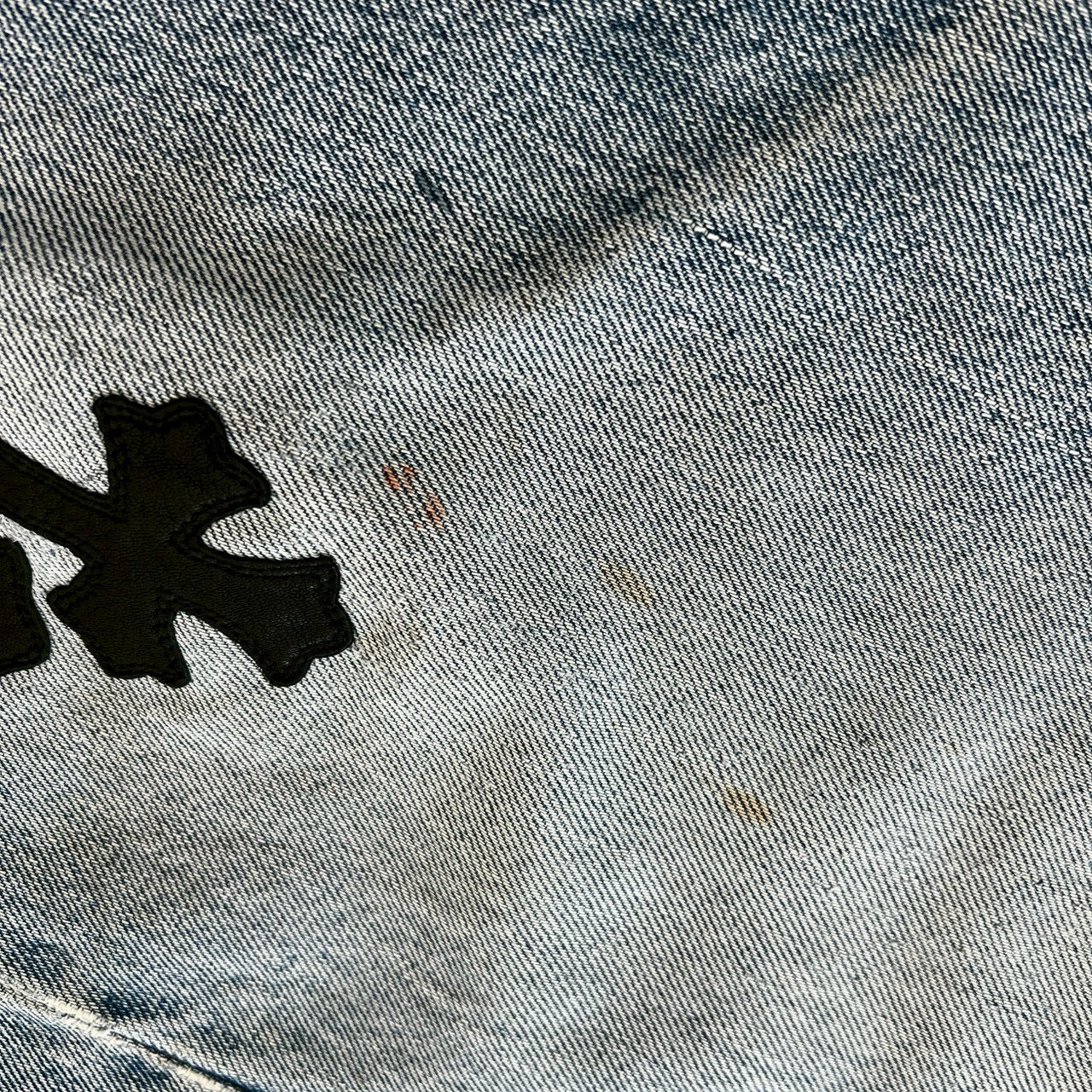 CHROME HEARTS × Levi's Body VNTG Cross Leather Patch Jeans Size 36 クロムハーツ × リーバイスボディ ヴィンテージ クロスレザーパッチ ジーンズ デニムパンツ サイズ36