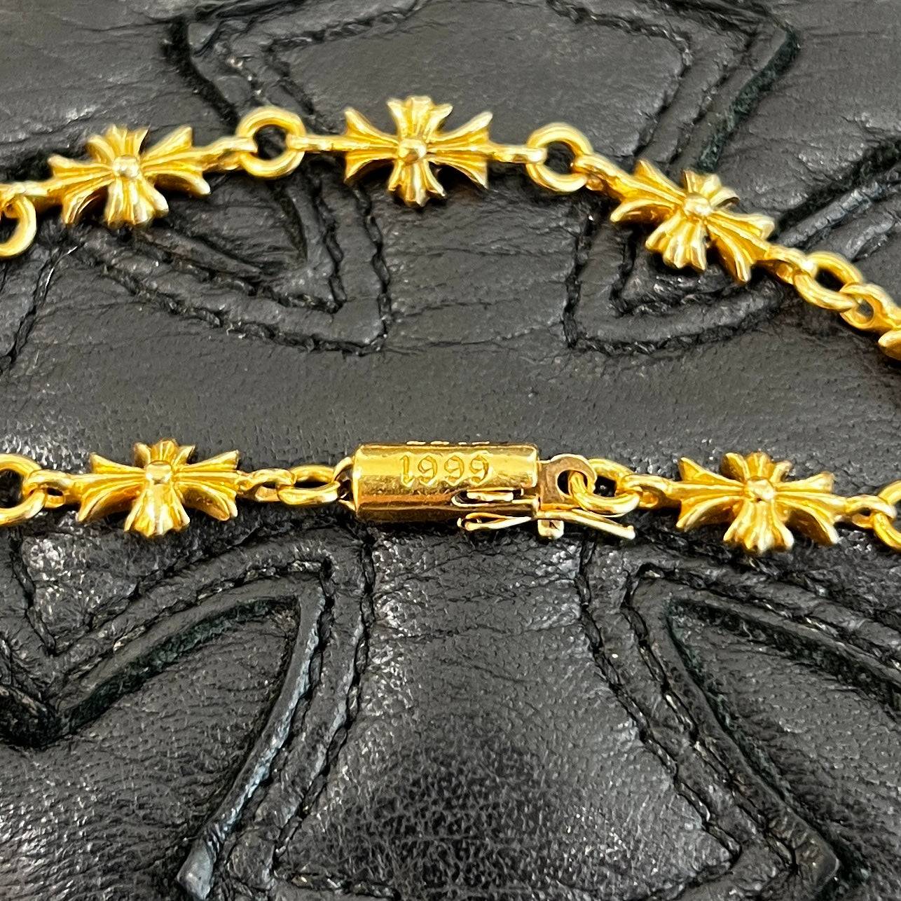 CHROME HEARTS 22K Tiny E CH Plus Bracelet 13 LINK クロムハーツ 22K