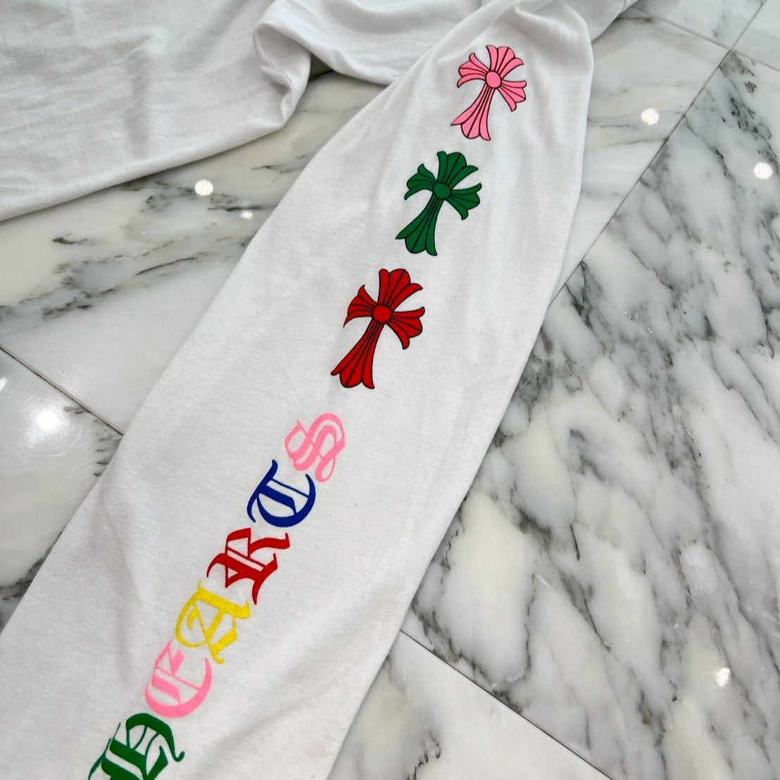 CHROME HEARTS 2021SS MLTCOL CEM CRS Long Sleeve Tee Size XL クロムハーツ マルチカラー セメタリークロス ロングスリーブTシャツ サイズXL