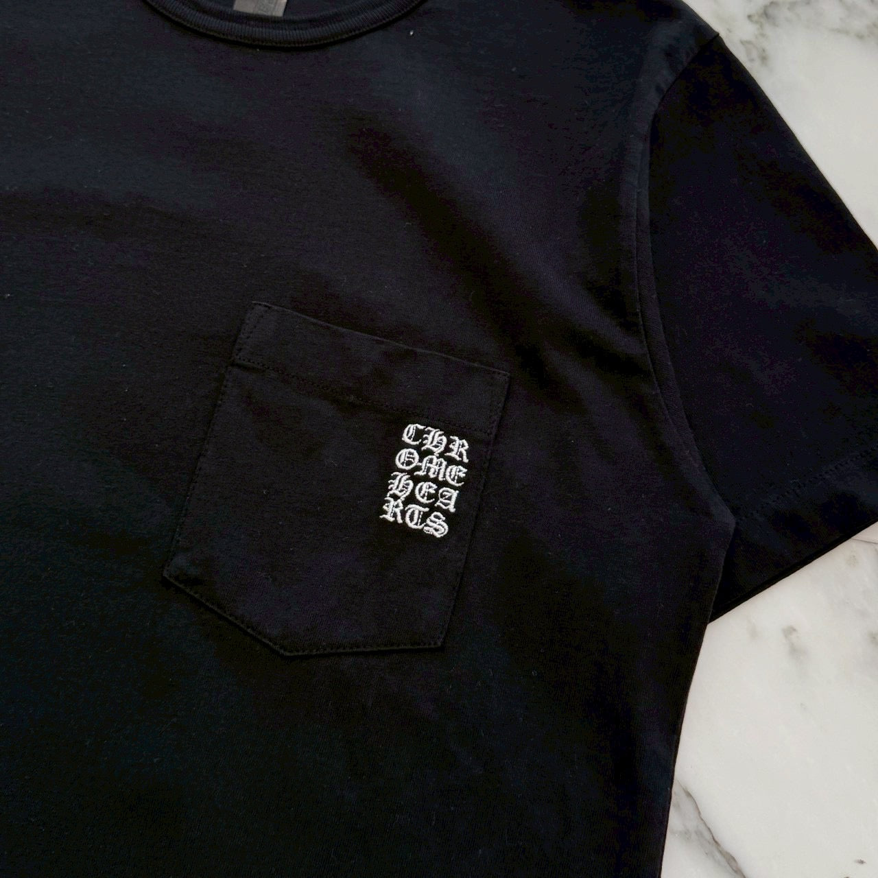 CHROME HEARTS Y NOT Vertical Logo Embroidery Tee Size L クロムハーツ ワイノット ヴァーティカルロゴ 刺繍 Tシャツ サイズL