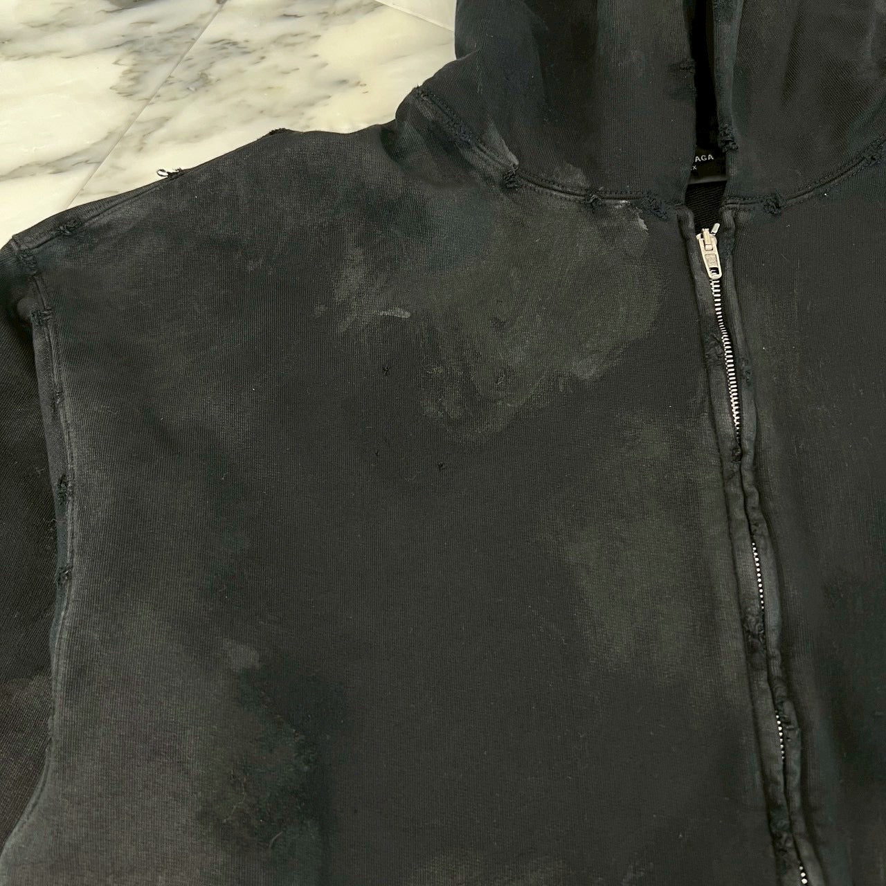 BALENCIAGA 2023AW Heavy Metal Logo Zip Up Hoodie 744454 T0VD8 Size XL バレンシアガ ヘビーメタルロゴ ジップアップフーディ サイズXL