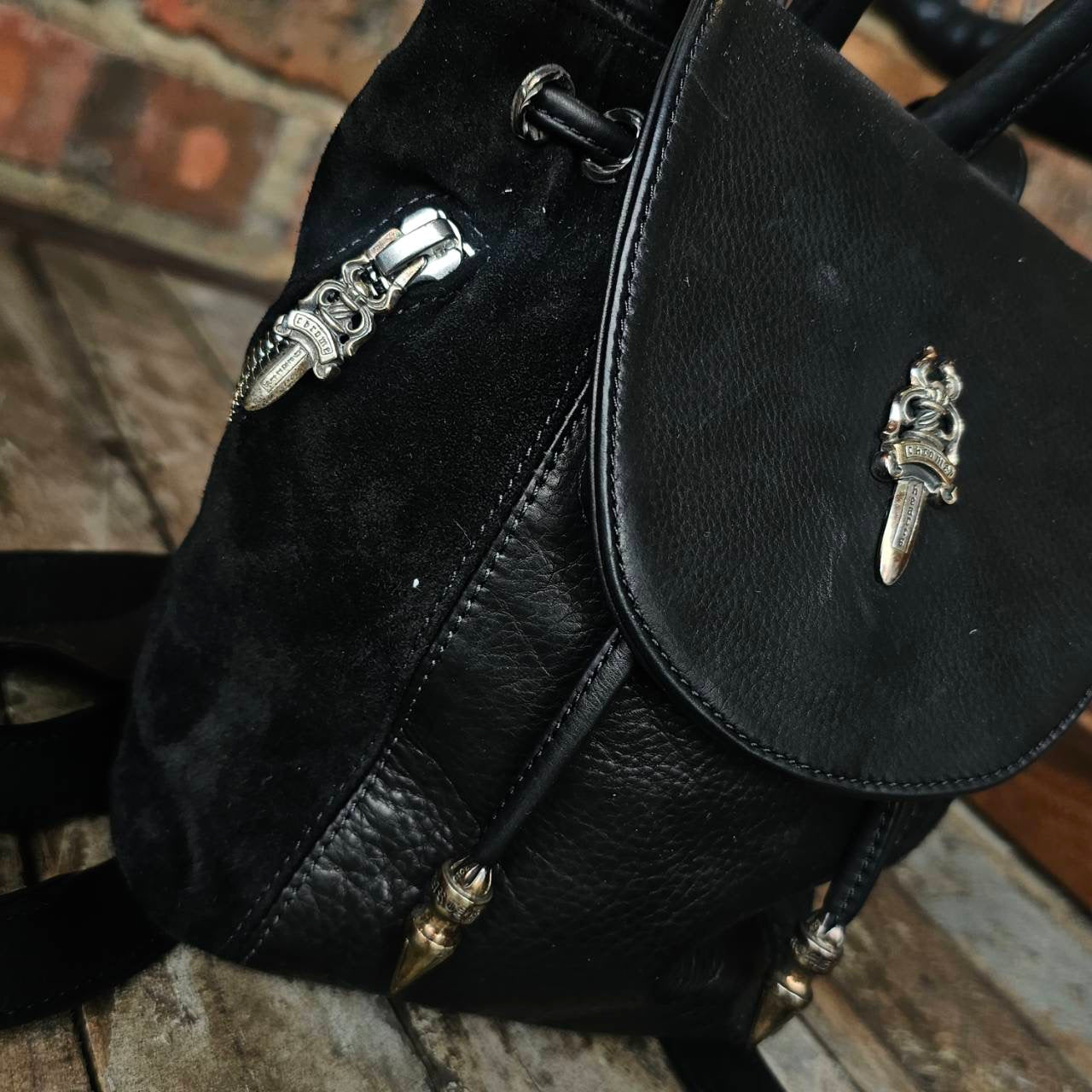CHROME HEARTS IGGY MINI Leather Back Pack クロムハーツ イギー ミニ レザーバックパック