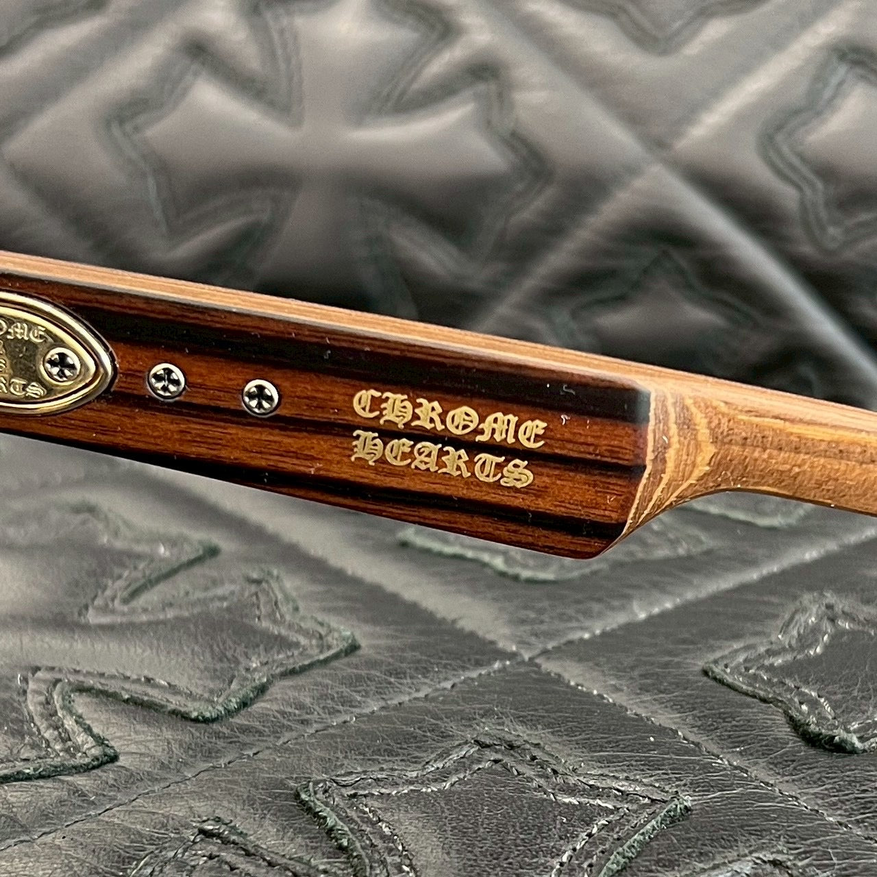 CHROME HEARTS LILITH Ebony Wood Sunglasses "BROWN/DARK GREY" WEWE-18KGP Size 56□18-144 クロムハーツ リリス エボニー ウッド サングラス "ブラウン/ダークグレー" サイズ56□18-144