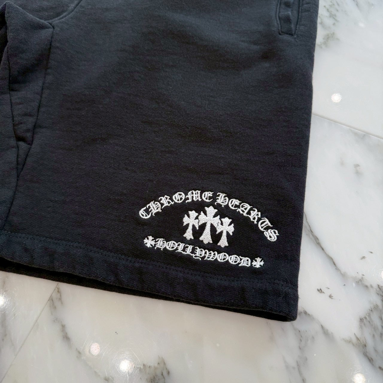 CHROME HEARTS Y NOT King Taco 3 Cemetery Cross Sweat Shorts Size M クロムハーツ ワイノット キングタコ 3セメタリークロス スウェットショーツ ショートパンツ サイズ M