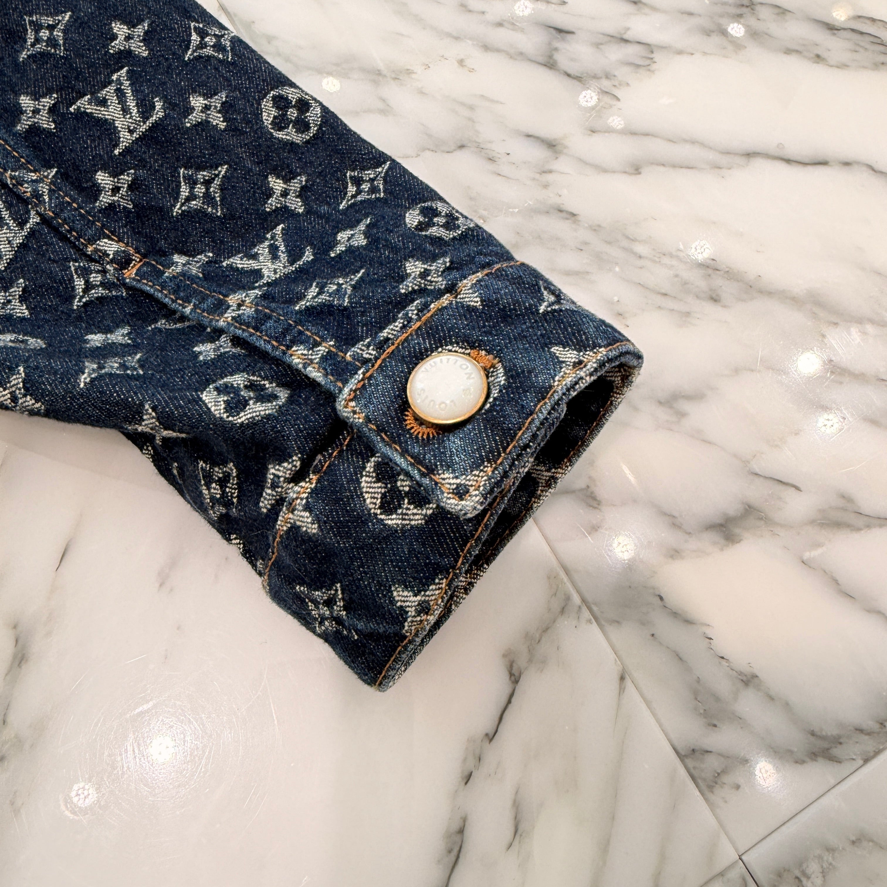 LOUIS VUITTON 2024AW Monogram Jacquard Denim Jacket 1AFWWU Size 44 ルイヴィトン モノグラムジャガードデニムジャケット サイズ44