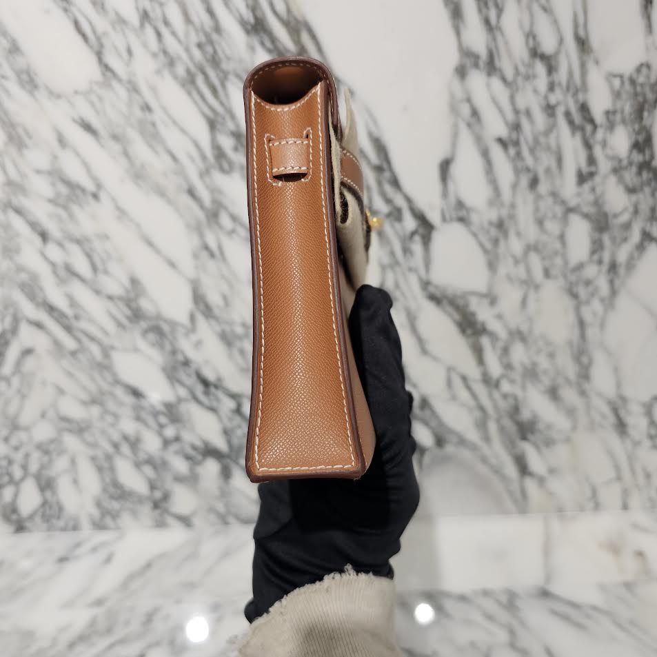 HERMES Kelly "Elan" Brown/Gold Shoulder Bag B刻印 エルメス ケリー "エラン" ブラウン/ゴールド ショルダーバッグ B刻印