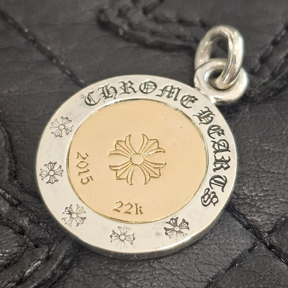 CHROME HEARTS ANGEL MEDAL Charm 22K & Silver 925 クロムハーツ エンジェルメダル チャーム 22K & シルバー925