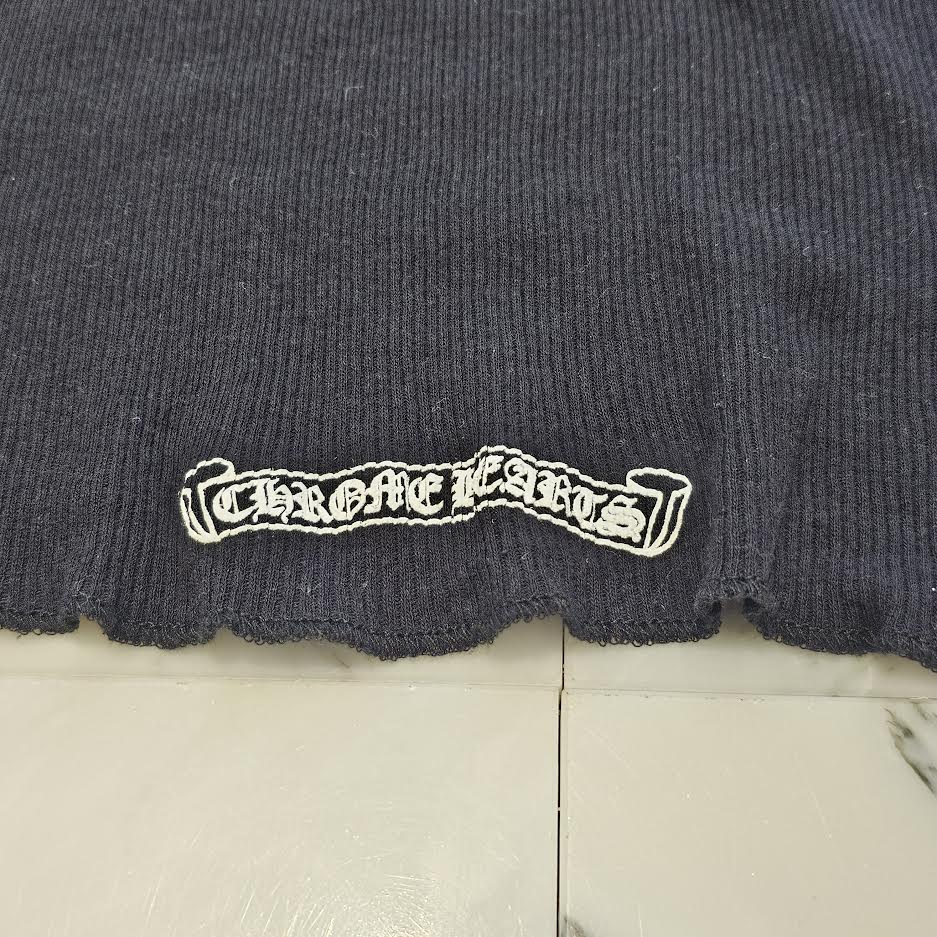 トップス chrome hearts HAIRY CROSS RIB TANK L Buy Chrome Hearts Hairy Cross Rib Tank 'Black' - 01383