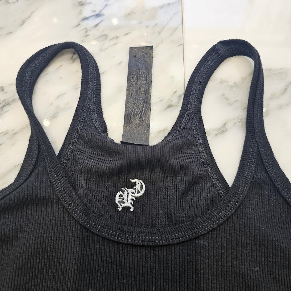 CHROME HEARTS Y NOT CH Plus Logo Embroidery Rayon Camisole Size S クロムハーツ ワイノット CHプラス ロゴ刺繍 レーヨン キャミソール サイズS