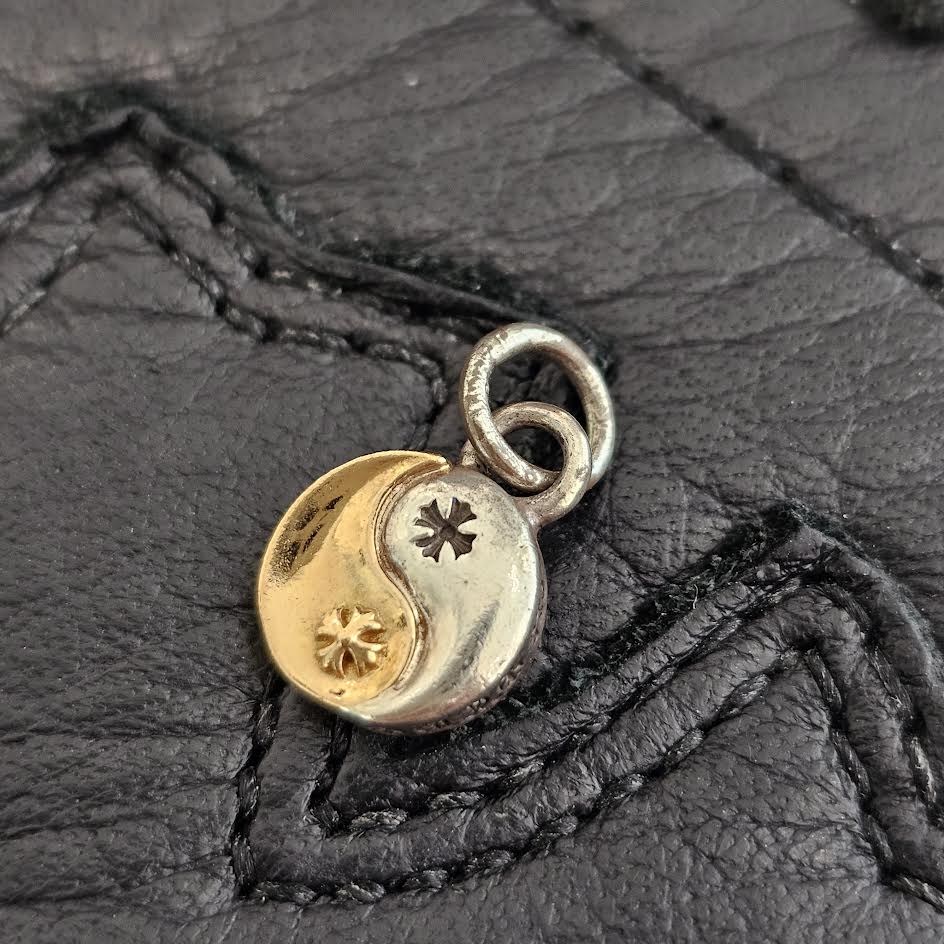 CHROME HEARTS YIN YANG CHARM SILVER /22K GOLD SMALL CHARM Pendant Top クロムハーツ インヤン チャーム シルバー925 / 22K ゴールド スモールチャーム ペンダントトップ