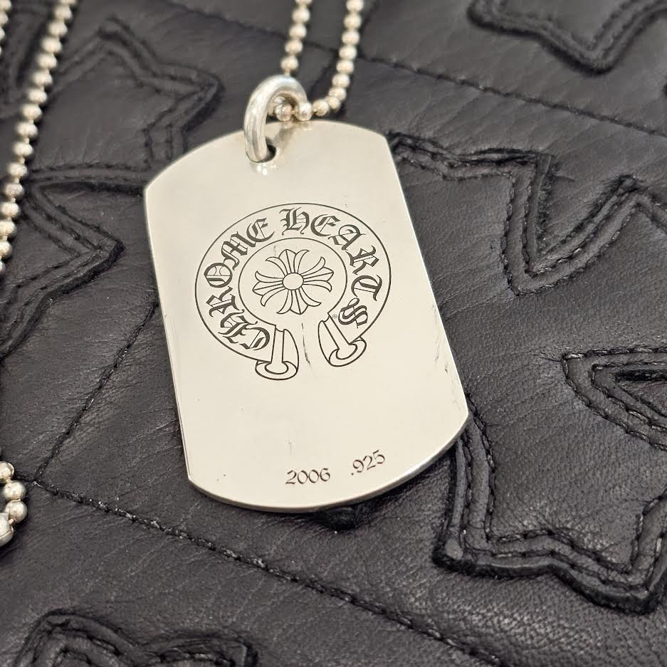 CHROME HEARTS Honolulu Limited DOG TAG CH Shine Ball Chain Necklace クロムハーツ ホノルル限定 ドッグタグ CHシャイン ボールチェーン ネックレス