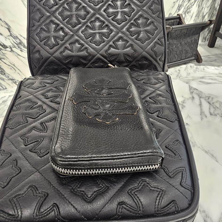 CHROME HEARTS 3 Cemetery Cross Leather Patch REC F ZIP #2 Wallet クロムハーツ 3セメタリークロス レザーパッチ レック F ジップ #2 ウォレット