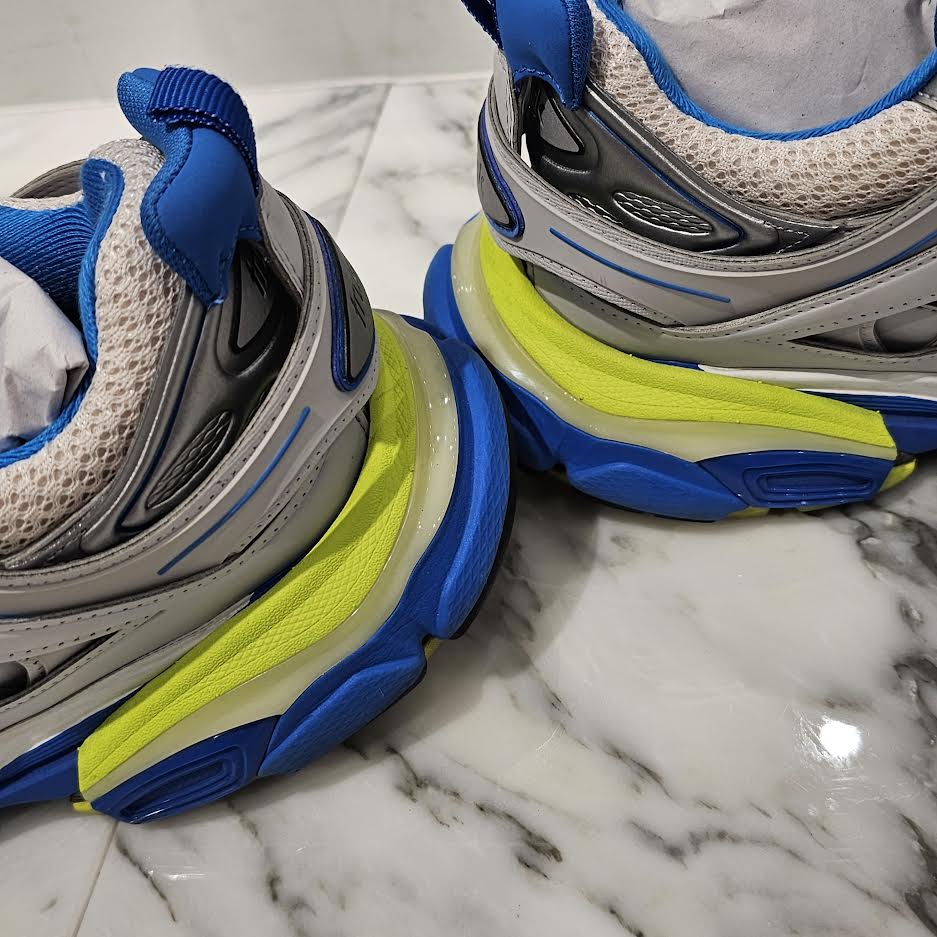 BALENCIAGA 2021AW TRACK SNEAKER GREY/BLUE/YELLOW 542023 W1GC1 1247 Size 27cm バレンシアガ トラックスニーカー グレー/ブルー/イエロー サイズ27cm