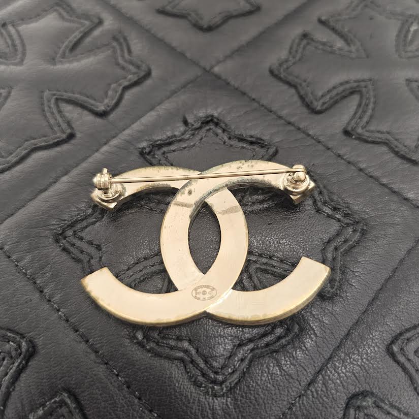 CHANEL 2017AW B17 Coco Mark Rhinestone Brooch シャネル B17 ココマーク ラインストーン ブローチ