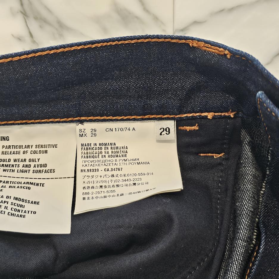 PRADA 2017SS Back Pocket Embroidery Denim Shorts GEP247 S181 1MS5 Size 29 プラダ バックポケット刺繍 デニムショーツ サイズ29