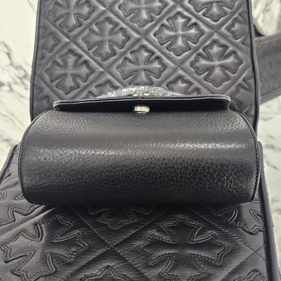 CHROME HEARTS DOG ADAMS BS FLARE Leather Shoulder Hand Bag クロムハーツ ドッグアダムズ BSフレア レザー ショルダー ハンドバッグ