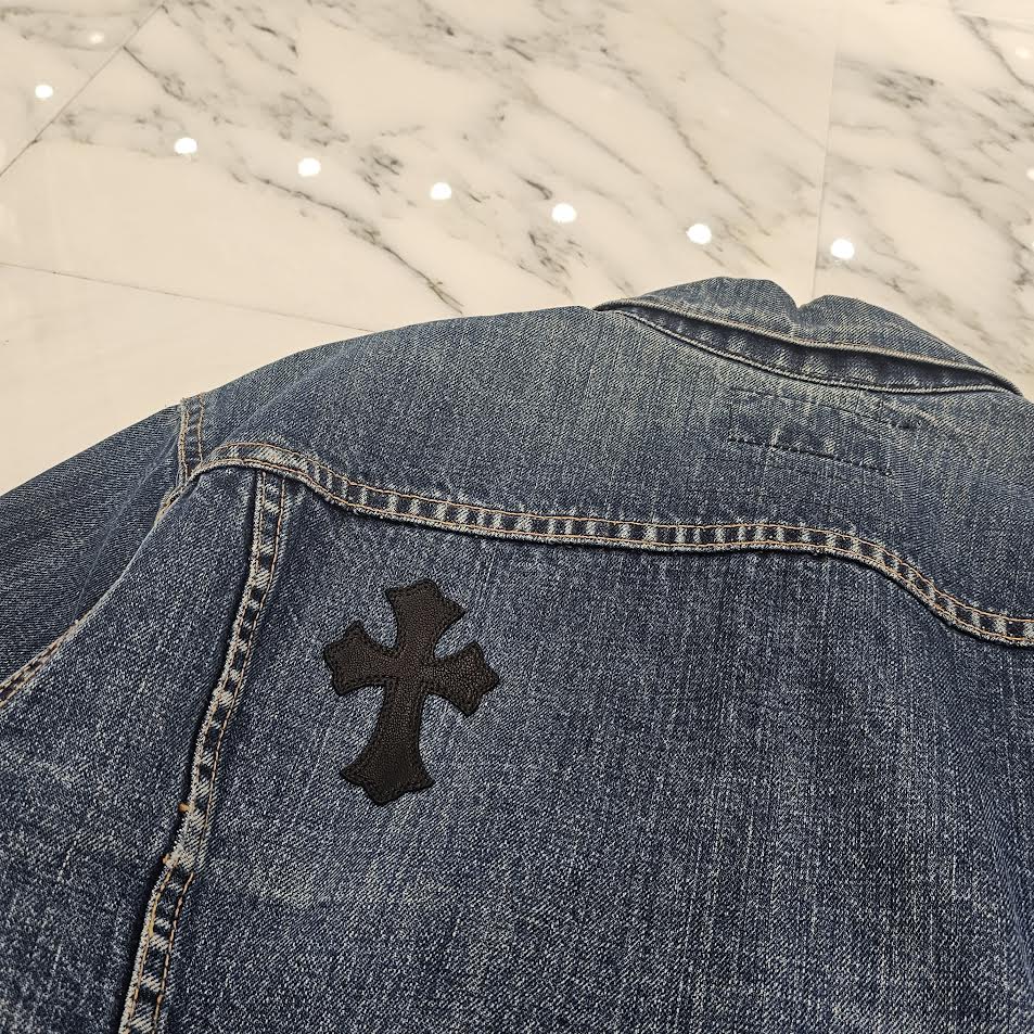CHROME HEARTS × Levi's VNTG Leather Cross Patch Denim Jacket