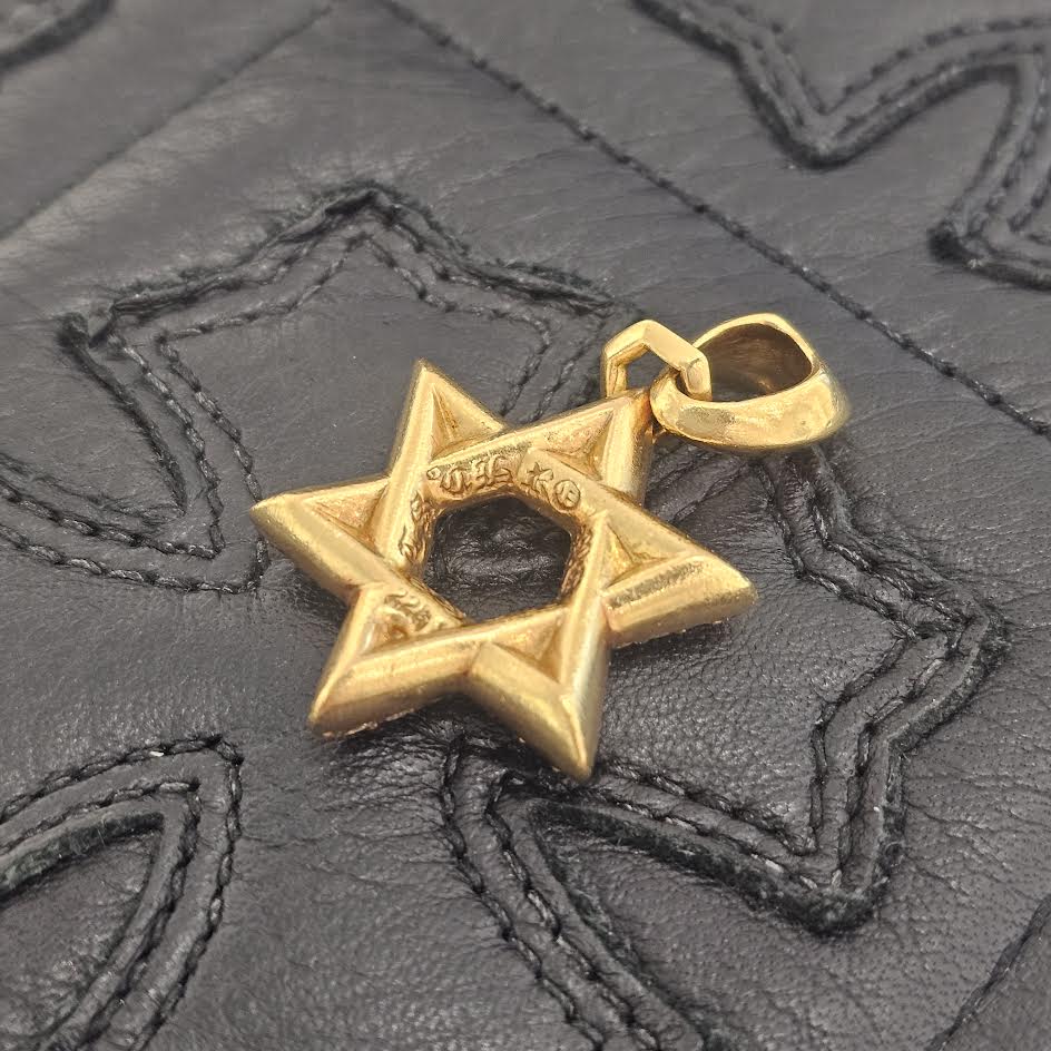CHROME HEARTS 22K STAR of DAVID Pave Diamond Pendant Top クロム