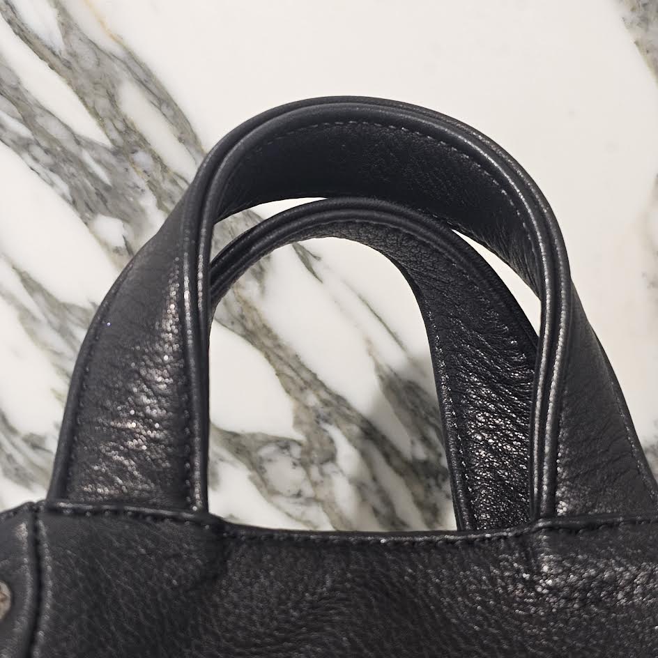 CHROME HEARTS JJ Dean Mini Leather Riders Hand Bag クロムハーツ JJ ディーン ミニレザー ライダース ハンドバッグ