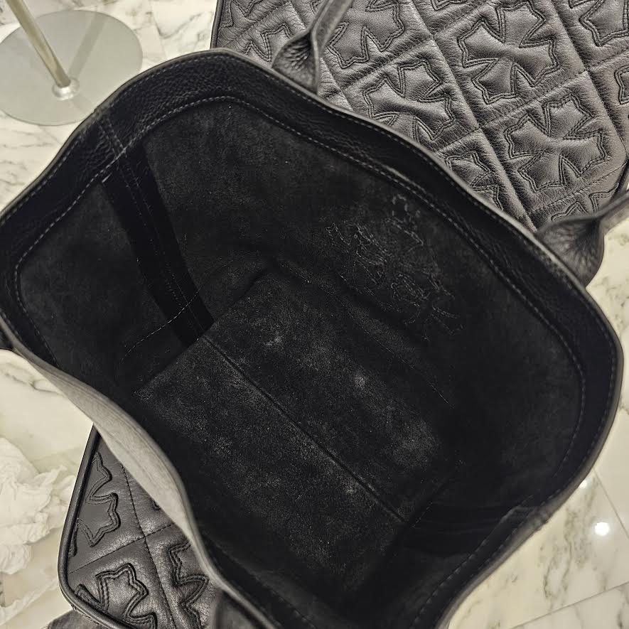 CHROME HEARTS 3 Cemetery Cross Leather Patch Tote Mini Bag クロムハーツ 3セメタリークロス レザーパッチ トート ミニ バッグ