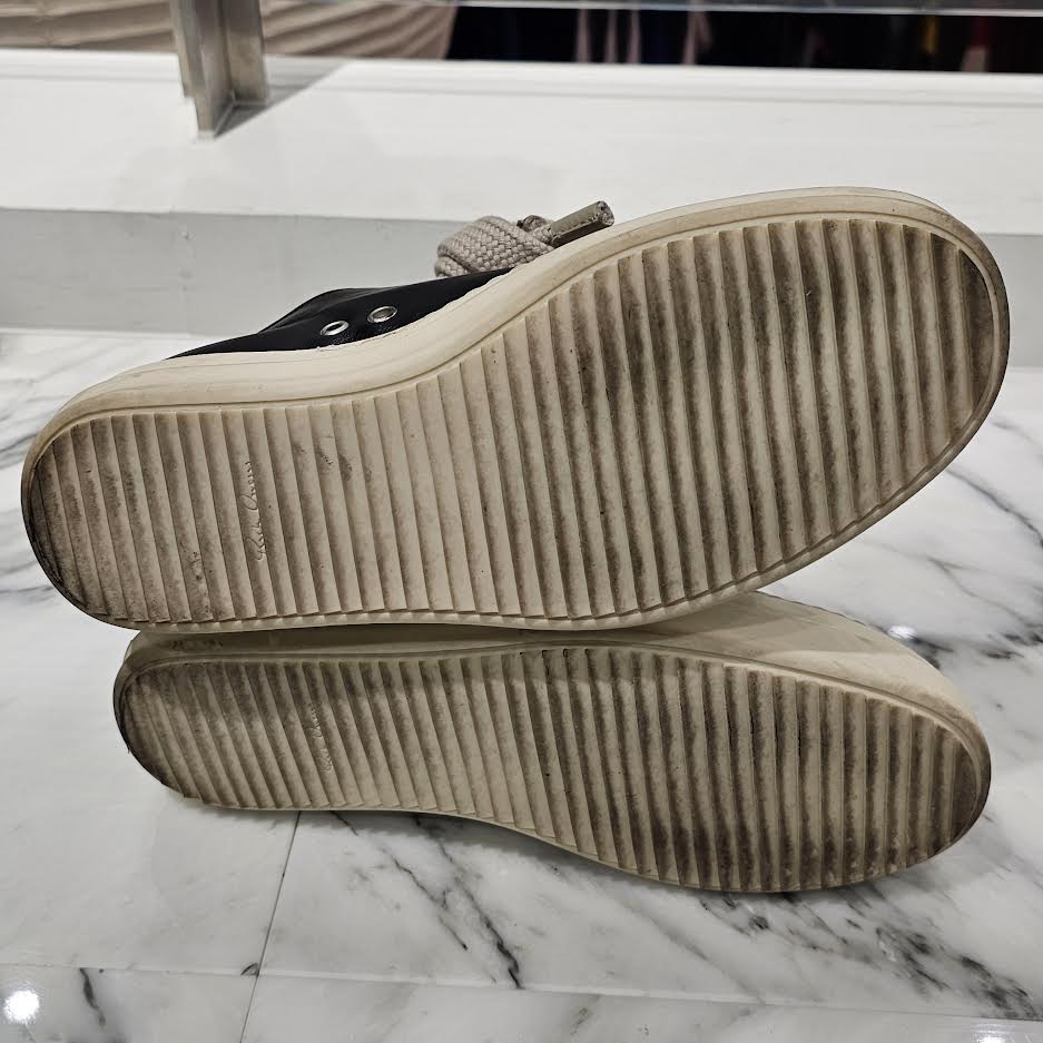 Rick Owens DRKSHDW Leather Low Top Sneakers RU01B1891LPOW1 Size 41（26cm）リックオウェンス ダークシャドウ レザー ロートップ スニーカー サイズ41（26cm）