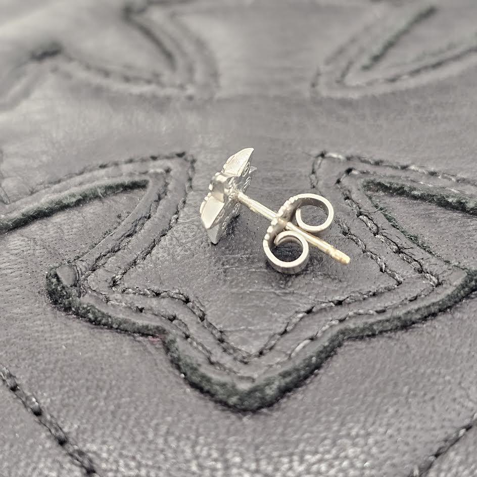 CHROME HEARTS 18K WG STAR STUD 1 Diamond Earrings クロムハーツ 18K ホワイトゴールド スタースタッド 1ダイヤ イヤリング