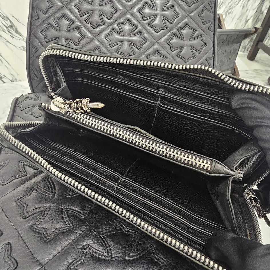 CHROME HEARTS 3 Cemetery Cross Leather Patch REC F ZIP #2 Wallet クロムハーツ 3セメタリークロス レザーパッチ レック F ジップ #2 ウォレット