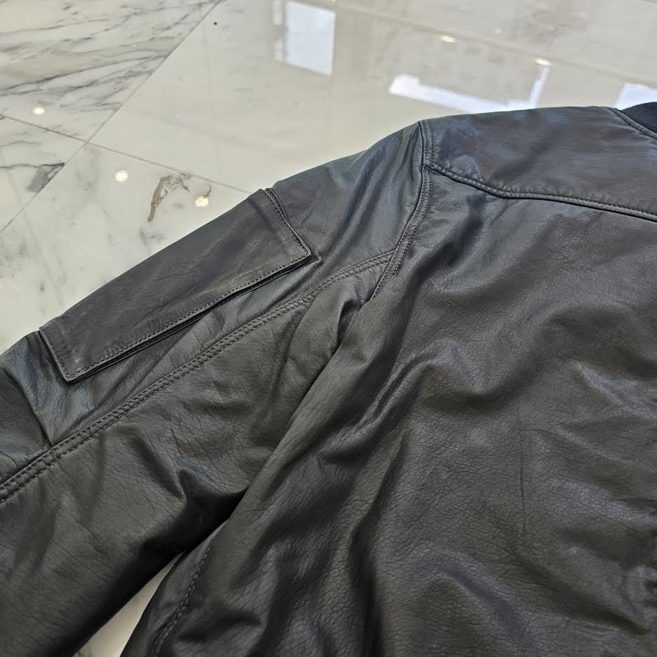 CHROME HEARTS Tokyo Limited Dagger Zip Soft Leather MA-1 Jacket Size M クロムハーツ 東京限定 ダガージップ ソフトレザー MA-1 ジャケット サイズM