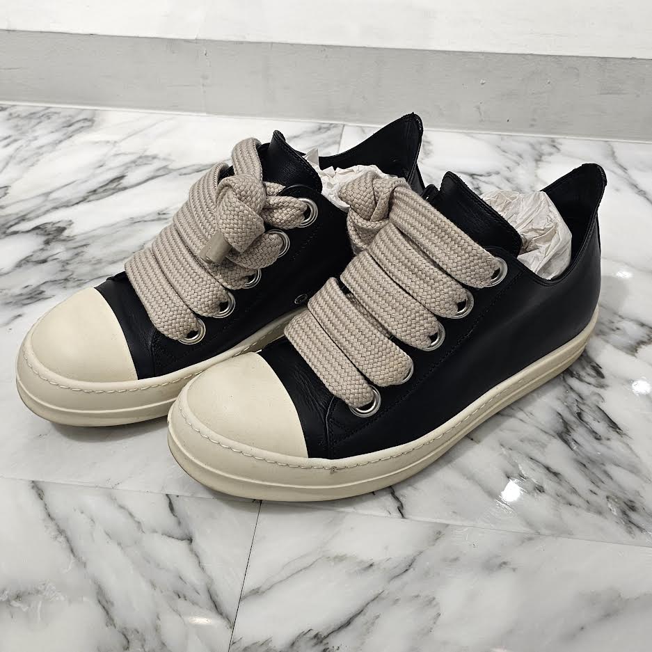 Rick Owens DRKSHDW Leather Low Top Sneakers RU01B1891LPOW1 Size 41（26cm）リックオウェンス ダークシャドウ レザー ロートップ スニーカー サイズ41（26cm）