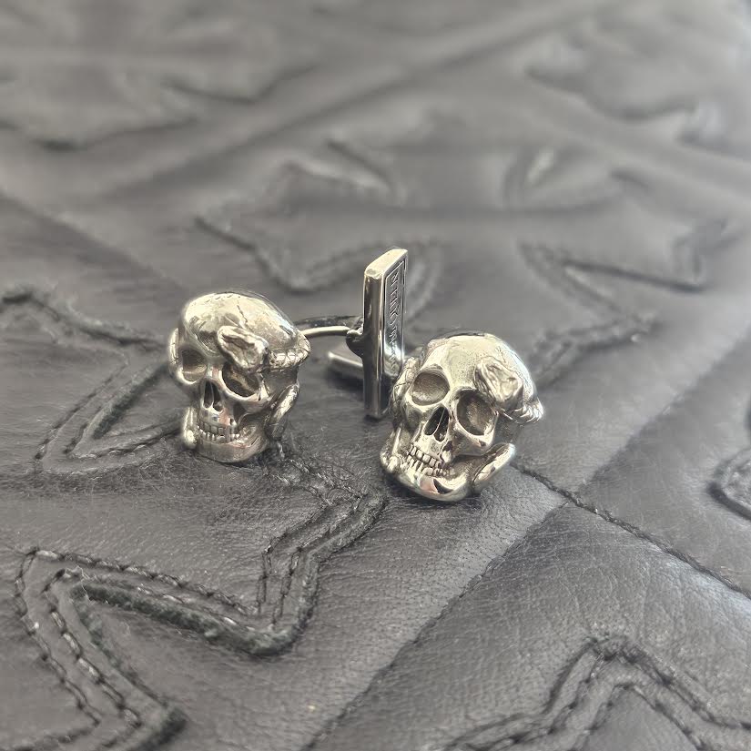 Alexander McQUEEN Silver Skull Cufflinks アレキサンダーマックイーン シルバー スカル カフスボタン