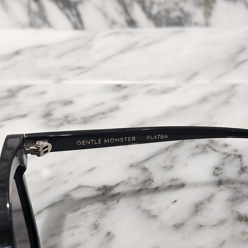 GENTLE MONSTER 2024SS Jack Bye 01 Square-Frame Sunglasses "BLACK" FLATBA ジェントルモンスター ジャックバイ 01 スクエアフレーム サングラス "ブラック"
