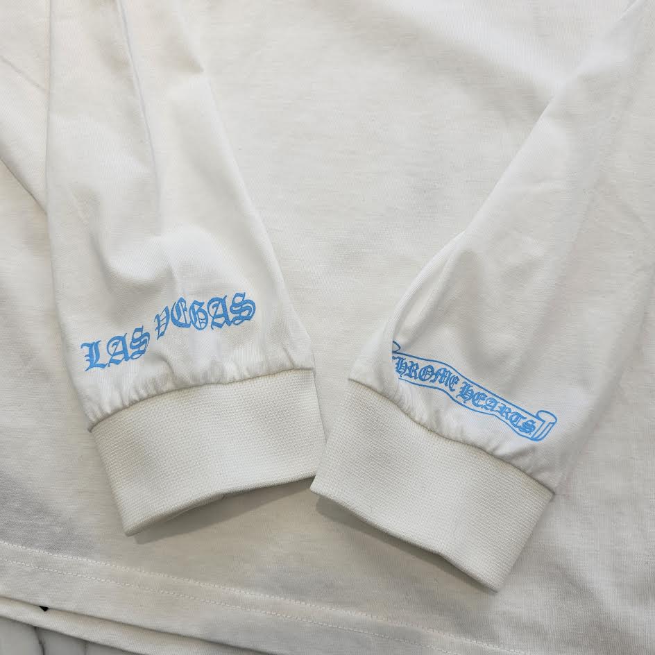 CHROME HEARTS Las Vegas Limited Neck Logo Dice Print Long Sleeve Tee Size S クロムハーツ ラスベガス限定 ネックロゴ ダイス プリント ロングスリーブ Tシャツ サイズS