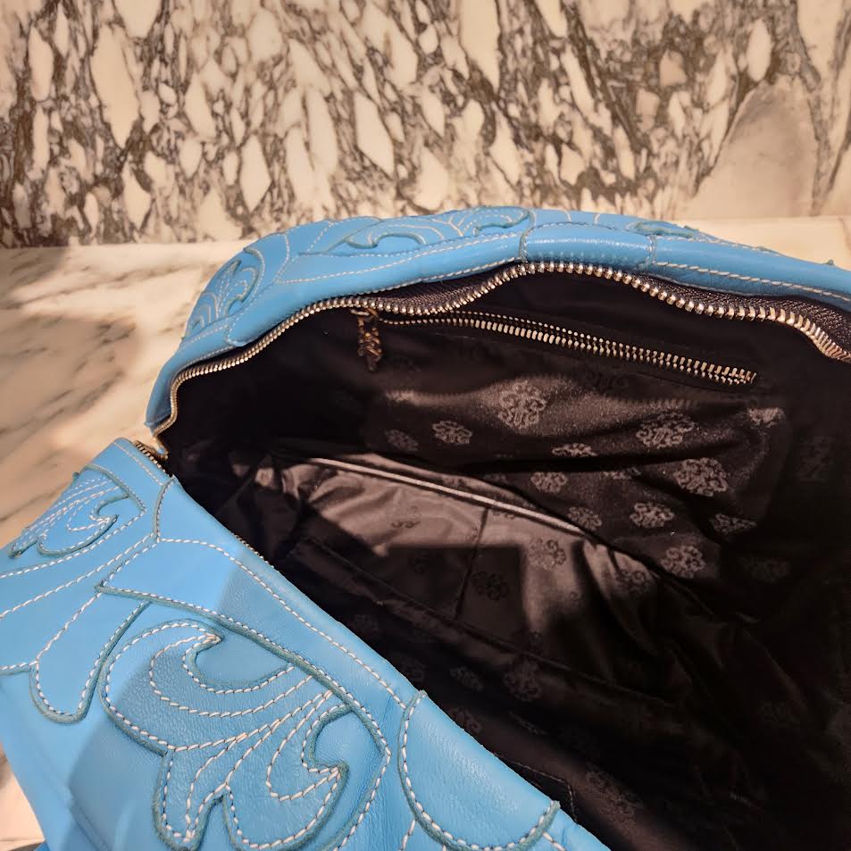 CHROME HEARTS Tiny GYM Cemetery Cross Patch Hand Bag クロムハーツ タイニージム セメタリークロスパッチ ハンドバッグ ジムバッグ