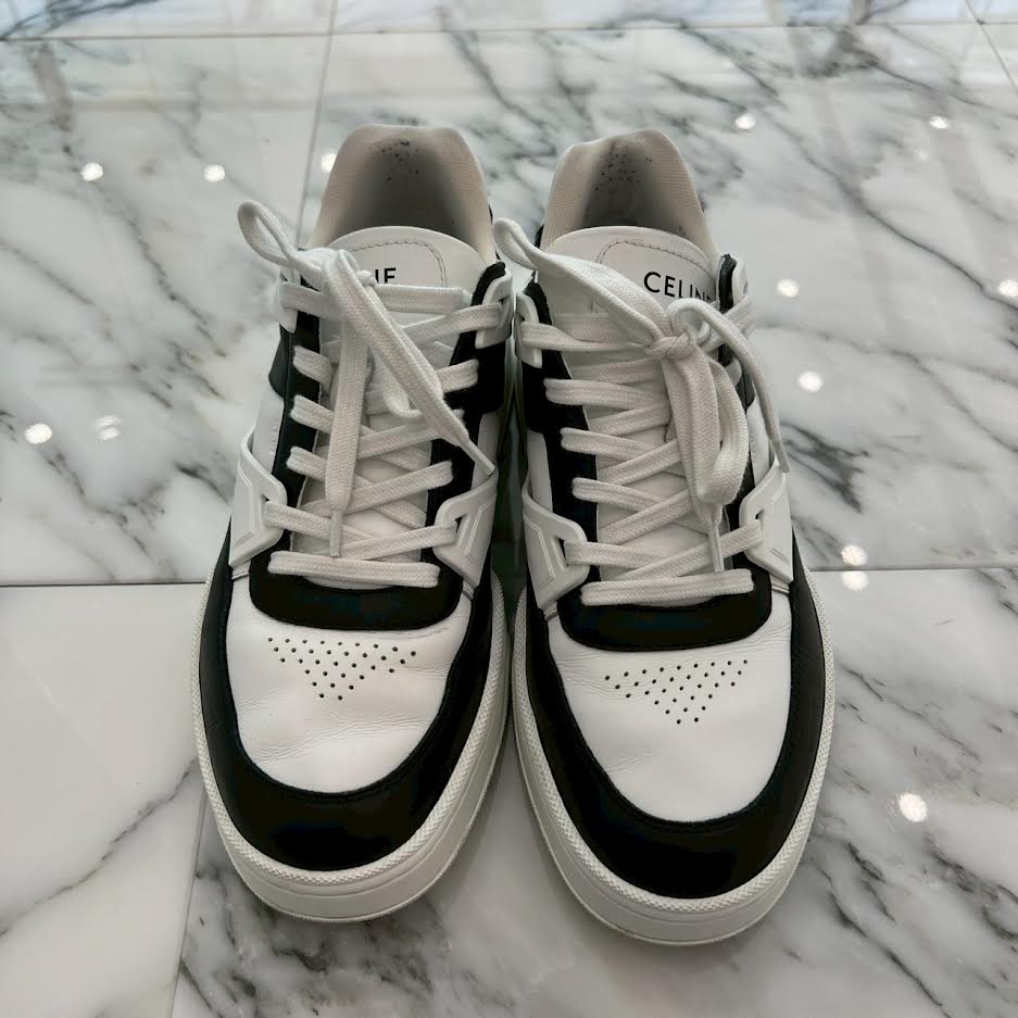 CELINE 2023SS CT 07 Race Up Leather Sneakers 353143840C.010K Size 41 セリーヌ CT 07 レースアップ レザースニーカー サイズ41