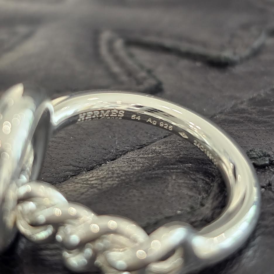 HERMES Croisette GM Ring Ag 925 24O199101 Size 12号 エルメス クロワゼット GM リング Ag925 サイズ12号　