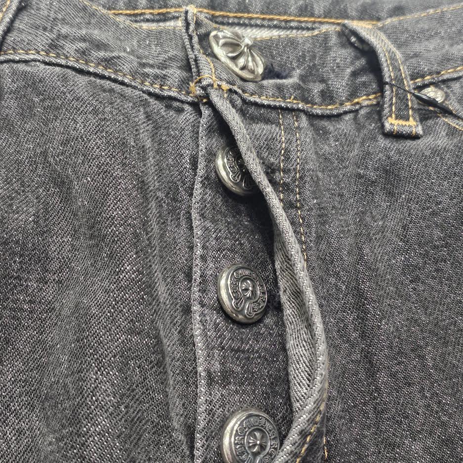 CHROME HEARTS × Levi's 501 VNTG Cross Leather Patch Denim Pants Size 34 クロムハーツ × リーバイス 501 ヴィンテージ クロスレザーパッチ デニムパンツ サイズ34