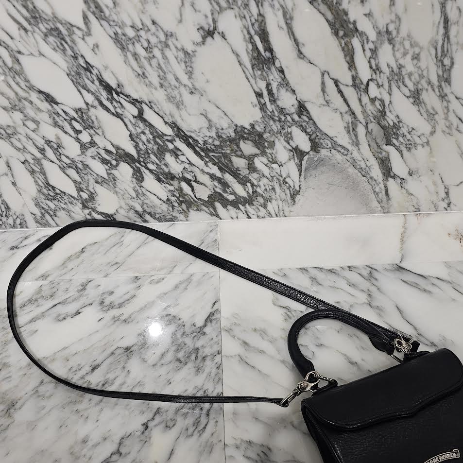 CHROME HEARTS DOG ADAMS BS FLARE Leather Shoulder Hand Bag クロムハーツ ドッグアダムズ BSフレア レザー ショルダー ハンドバッグ