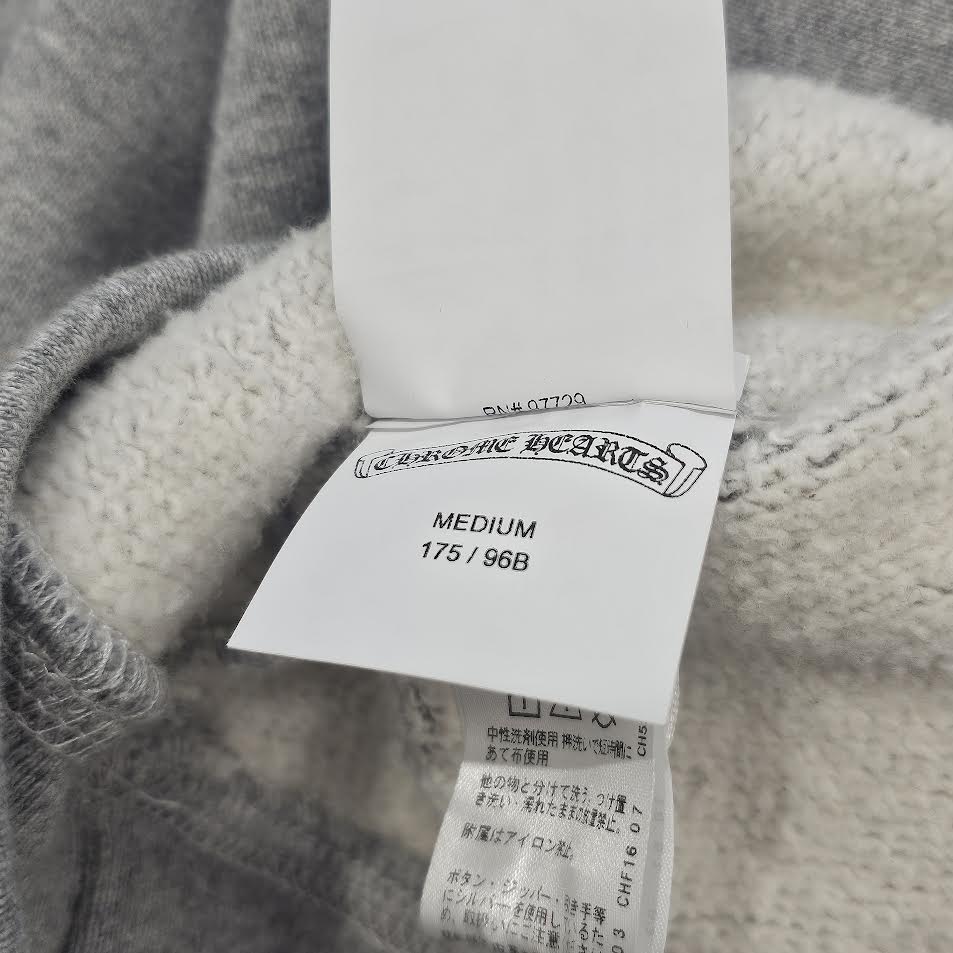 CHROME HEARTS Y NOT Cemetery Cross Leather Patch Sweatshirt Size M クロムハーツ ワイノット セメタリークロス レザーパッチ スウェットシャツ サイズM