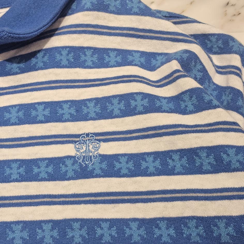 CHROME HEARTS Y NOT Vine Dagger Embroidery Polo Long Sleeve Shirt Size L クロムハーツ ワイノット ヴァインダガー刺繍 ポロ ロングスリーブシャツ サイズL